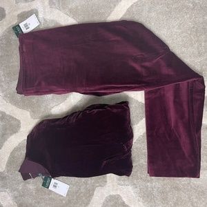 NWT Lauren by Ralph Lauren Velour Track Suit